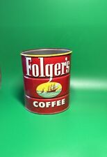 Vintage Folgers Coffee Can 1950s regular grind No Lid/Key picture
