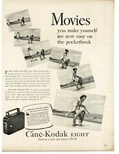 1939 Cine-Kodak Eight Movie Camera Girl boy leapfrog on beach Vintage Print Ad picture