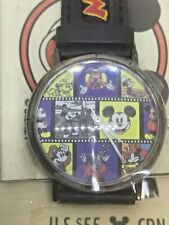 1990's DISNEY MICKEY MOUSE COLLAGE WRIST WATCH~~NEW IN TIN CONTAINER picture