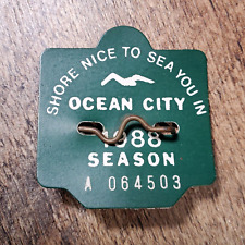 1988 Ocean City NJ Seasonal Beach Tag OC New Jersey picture