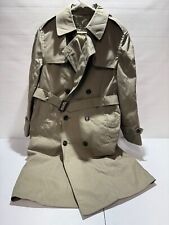 US MARINE CORPS ALL WEATHER TRENCH COAT DOUBLE BREASTED MEN 38S DLA VALOR USMC picture