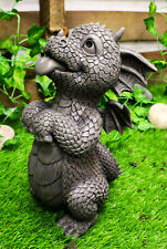 Ebros Whimsical Garden Dragon Begging For Attention Statue 10.25