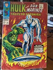 Tales To Astonish #93 MEGA KEY Battle Of The Hulk Vs. Silver Surfer G-VG 3.0 picture