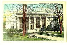 United States Post Office, Bedford PA Vintage 1940s Postcard picture