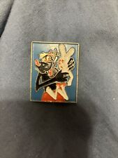 USSR SOVIET CARTOON PIN. NU POGODI. WELL JUST YOU WAIT. HARE AND WOLF picture
