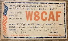 1930 - QSL Card - Waynesburg, PA USA -Robert WestFall - W8CAF - Stamp picture