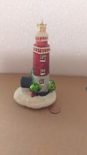 Christmas Ornament Glass Hand Blown Painted Bronner's Figural Lighthouse picture