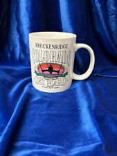 Vintage Breckenridge Colorado Life is Short, Ski Hard Ceramic Mug 1990s picture