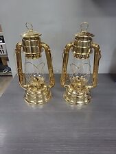 vintage pair of brass lantern barn no 11 nice lot of 2 barn style 12 1/2