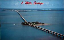 Florida Pigeon Key Seven Mile Bridge aerial view ~ postcard  sku307 picture