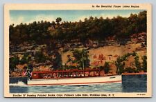 Captain Palmer's Lake Ride Watkins Glen New York Finger Lakes VINTAGE Postcard picture