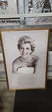 Vintage 1997 Princess Diana Tribute Poster Framed  FOR THE LOWER 48 picture
