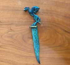 Letter Opener, Israeli, Horse, Green And Gold  picture