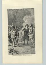 1905 Print American History US Roger Williams Opposing the Pequot Emissaries  picture
