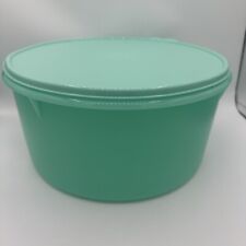 TUPPERWARE Giant 42c Canister  Double Pie Taker Cake Keeper Carrier Mint Green picture