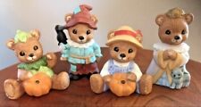 Home Interior/HOMCO FALL HARVEST Porcelain Bears #1426 Set Of 4 picture