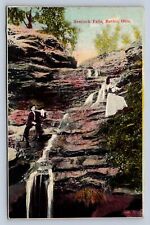 J98/ Butler Ohio Postcard c1910 Hemlock Falls Rocks People 434 picture