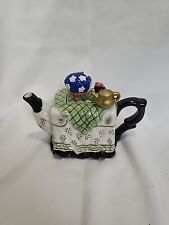 Mini Teapot Table Setting Ceramic Floral Teacart  picture