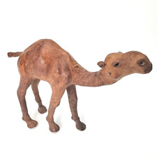 Vintage Old Handmade Leather Wrapped Camel Statue Figure 7