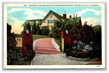 Mary Pickford Douglas Fairbanks Home, Beverly Hills California CA Postcard picture