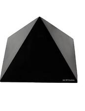 Handmade Shungite Black Orgone Pyramid High Polished Natural Stone 8 CM for E... picture