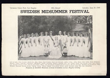 SWEDISH MID SUMMER FESTIVAL Saturday June 25, 1949 * 29th Annual LOS ANGELES CA picture