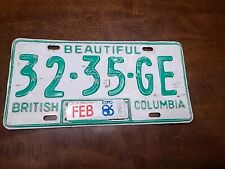 1986 Beautiful British Columbia Canada License Plate - EXPO 86 # 32-35-GE picture