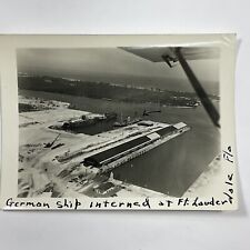 WWII 1940s Ft. Lauderdale, Florida German Ship Interned at Dock Photo picture