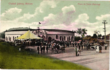 Plaze de Toros Bullring Ciudad Juarez Mexico Divided Postcard c1910 picture