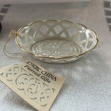 Vintage Lenox Reticulated Porcelain Basket Dish Pierced - New W Tag Candy Soap picture