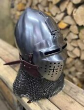 12 Century Medieval Bascinet Helmet, Elite Knight Helmet, Full Face Helmet Best picture