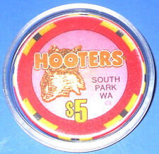 $5. Hooters Casino Chip $5. - South Park, Washington - 2009 💥💥💥💥💥💥💥💥💥💥 picture
