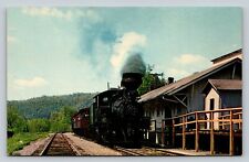 Cass West Virginia WV Shay Locomotive - Cheat Mountain VINTAGE Postcard picture