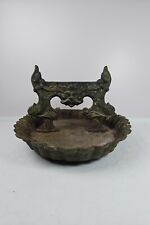 Northwind Antique Cast Iron Boot Scraper Tray Shoe Cleaner Heavy Old Man Face picture