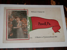 POWELL PA - OLD ROMANTIC GREETINGS POSTCARD - LACKAWANNA COUNTY picture