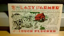CB radio QSL postcard dirty joke farm comic Hodgdon 1970s Beaver OR Oregon picture