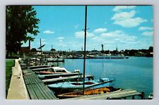 Saint-Jean-Quebec, Saint Jean Nautical Club, Antique Vintage Souvenir Postcard picture