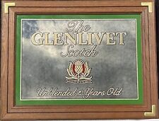 Vintage Glenlivet Scotch Whiskey Smoke Mirror - 26.5