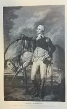 1884 Vintage Magazine Illustration General George Washington By His Horse picture