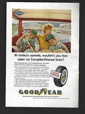 1961 Goodyear Turnpike Proved Tires Mom Young Baseball Players Color Print Ad  picture
