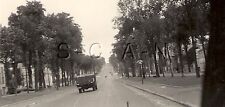 WWII German RP- Army- Soldier- Truck KFZ- Advances Down Tree Lined Road- 1940s picture