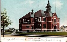 Biddeford ME-Maine, High School Building, Antique Vintage Souvenir Postcard 1905 picture