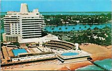 Bright Sun Colony Eden Rocs New Pool Sun Deck 47Th Vintage Unposted Postcard picture