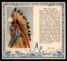 1954 T129 Red Man American Indian Chiefs #39 Man And Chief VG/EX picture