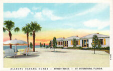 1942 PC ALLEGRO CABANA HOMES & COTTAGES SUNSET BEACH ST PETERSBURG FL NOS MINT * picture