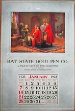Mansfield, MA 1923 Advertising Calendar/29x19 Poster: Bay State Gold Pen - Mass picture