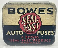 Vintage Bowes Seal Fast Automobile Fuses No. 3 AG 20 AMP Tin Advertising Tin picture