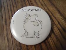 Vintage Sandra Boynton Mewsician Pin Button Musician Cat Music picture