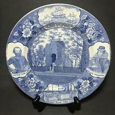 Vintage Blue Plate Adam's 350th Anniversary Founding of the Nation 1607-1957 picture