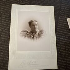 Cabinet Card Woman With Daughters Girls Harrisburg PA c1890 J.W. Roshon Vintage picture